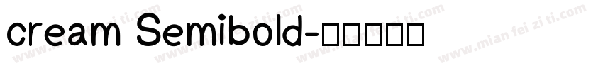 cream Semibold字体转换